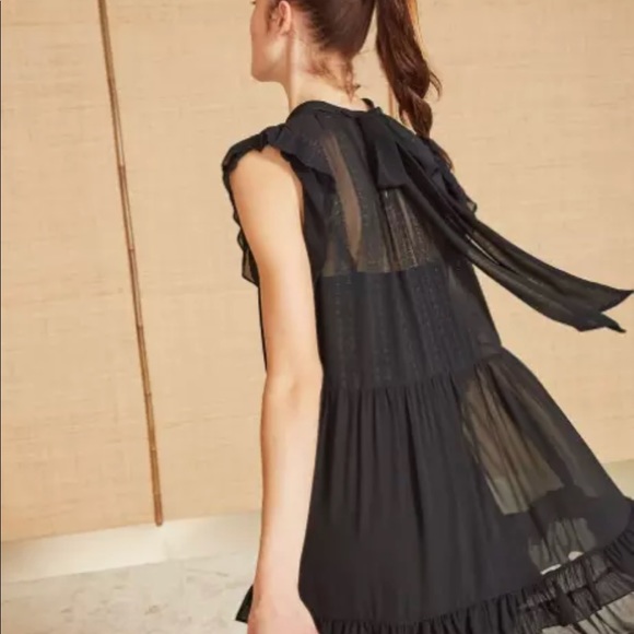 SOLD Ulla Johnson silk Remy black dress nwt 0 - Picture 6 of 6